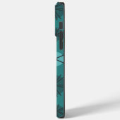 Mittelalter Moderne Sternexplosionen Aquamarin Case-Mate iPhone Hülle (Rückseite / Links)