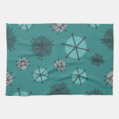 Mittelalter Moderne Sternexplosionen Aquamarin Geschirrtuch (Horizontal)