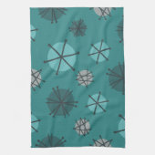 Mittelalter Moderne Sternexplosionen Aquamarin Geschirrtuch (Vertikal)