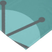 Mittelalter Moderne Sternexplosionen Aquamarin Tischdecke (Schrägansicht)