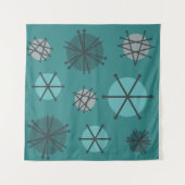 Mittelalter Moderne Sternexplosionen Aquamarin Wandteppich (Vorderseite (Horizontal))