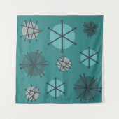 Mittelalter Moderne Sternexplosionen Aquamarin Wandteppich (Vorderseite)