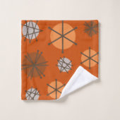 Mittelalter Moderne Sternexplosionen Burnt Orange Badhandtuch Set (Waschlappen)