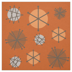 Mittelalter Moderne Sternexplosionen Burnt Orange Stoff