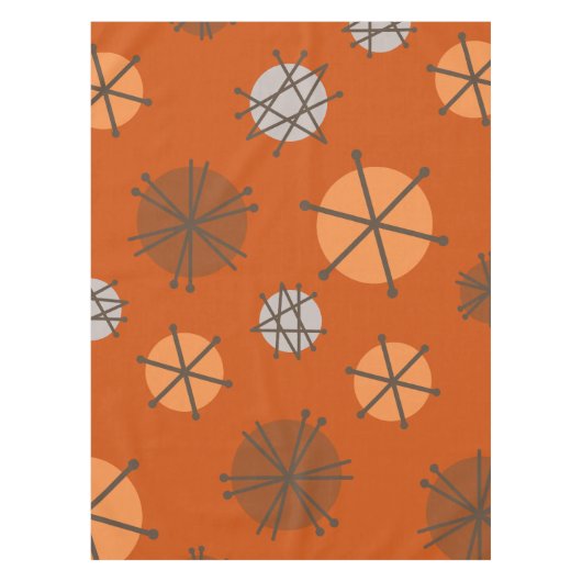Mittelalter Moderne Sternexplosionen Burnt Orange Tischdecke (Vorderseite)