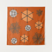 Mittelalter Moderne Sternexplosionen Burnt Orange Wandteppich (Vorderseite)