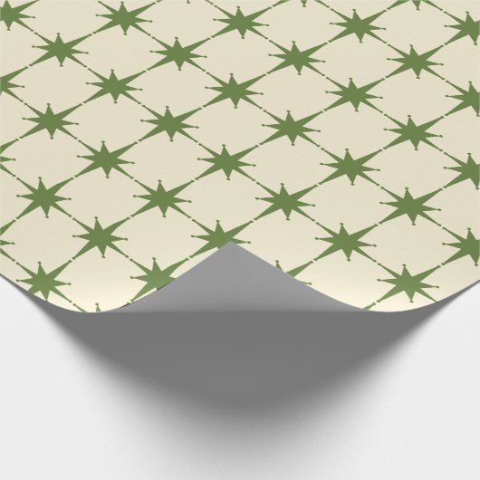 Mittelalter Moderne Sternexplosionen Olivenbaum Gr Geschenkpapier (Ecke)