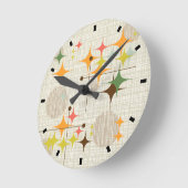 Mittelalter Moderne Sternexplosionen und Globalisi Runde Wanduhr (Winkel)