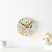 Mittelalter Moderne Sternexplosionen und Globalisi Runde Wanduhr (Zuhause)