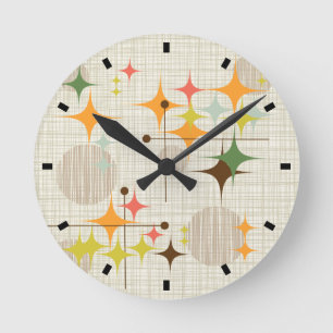 Mittelalter Moderne Sternexplosionen und Globalisi Runde Wanduhr