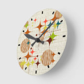 Mittelalter Moderne Sternexplosionen und Globalisi Runde Wanduhr (Winkel)