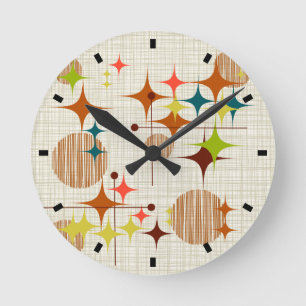 Mittelalter Moderne Sternexplosionen und Globalisi Runde Wanduhr