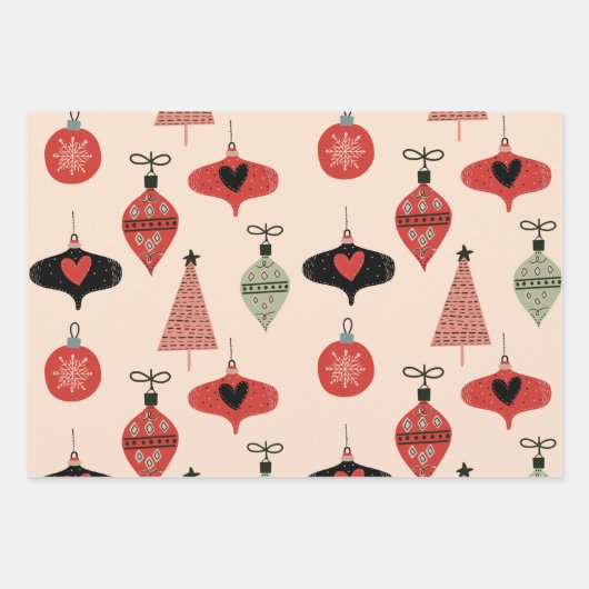 Mittelalter Moderne Weihnachten Geschenkpapier Set (Vorderseite 2)