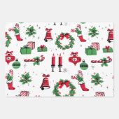 Mittelalter Moderne Weihnachten Geschenkpapier Set (Vorderseite 3)