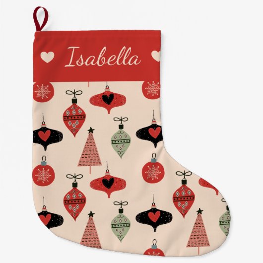 Mittelalter Moderne Weihnachten Pesonalisiert Großer Weihnachtsstrumpf (Vorderseite)