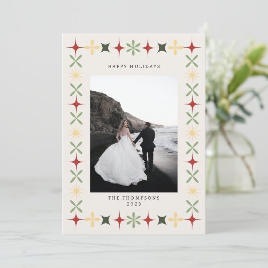 Mittelalter Moderne Weihnachtskarte Einladung (Stehend Vorderseite)