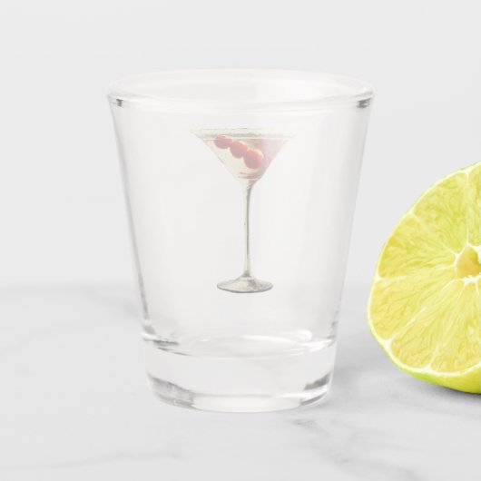 Mittelalter Moderne Weihnachtskirche Martini Schnapsglas (Rückseite)