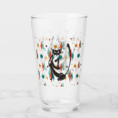 Mittelalter Moderner 50er Coole Katze Glas (Vorderseite)