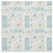 Mittelalter Moderner 50er Floral Print Stoff (Muster)