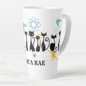 Mittelalter Moderner 50er Schwarze Katzen Atomname Milchtasse (Rechte Ecke)