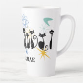 Mittelalter Moderner 50er Schwarze Katzen Atomname Milchtasse (Rechts)