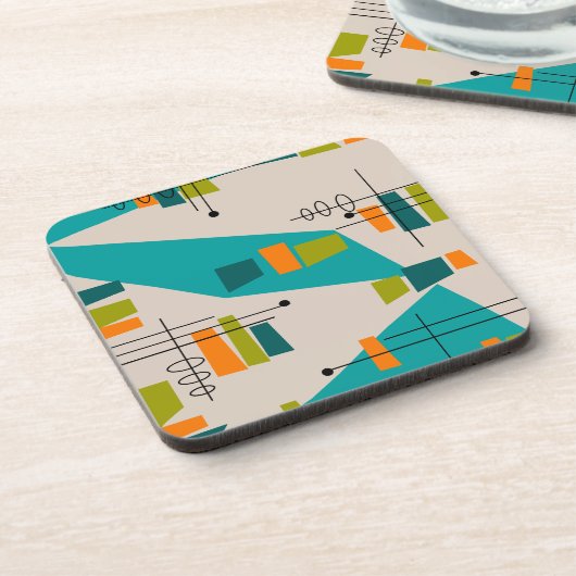 Mittelalter Moderner Abstrakt #55 Getränkeuntersetzer (Linke Seite)