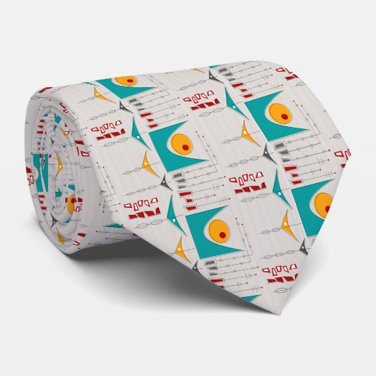 Mittelalter Moderner Abstrakter Lauf Krawatte (Gerollt)