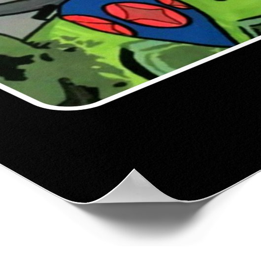 Mittelalter Moderner Abstrakter Weihnachtsrobot Poster (Ecke)