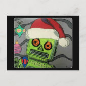 Mittelalter Moderner Abstrakter Weihnachtsrobot Postkarte (Vorderseite)