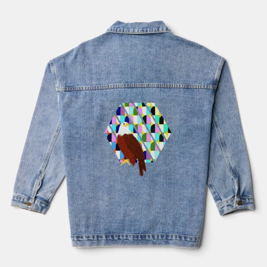 Mittelalter moderner Adler Jeansjacke (Rückseite)