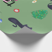 Mittelalter Moderner Atomkatzenweihnachtsurlaub Geschenkpapier (Ecke)