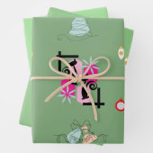 Mittelalter Moderner Atomkatzenweihnachtsurlaub Geschenkpapier Set (Beispiel)