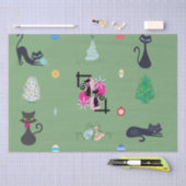 Mittelalter Moderner Atomkatzenweihnachtsurlaub Seidenpapier (Handwerk)