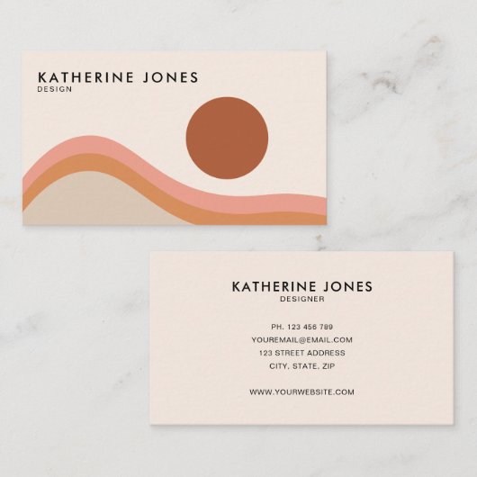 Mittelalter Moderner Boho Chic Visitenkarte (Vorne/Hinten)