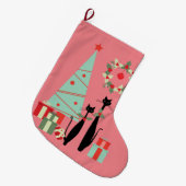 Mittelalter Moderner Cooler Katzenpavillon & Weihn Großer Weihnachtsstrumpf (Vorderansicht (hängend))