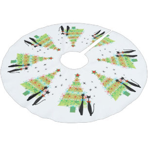 Mittelalter Moderner Cooler Weihnachtsbaum für Ka Polyester Weihnachtsbaumdecke