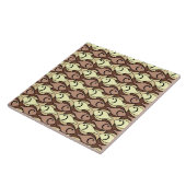 Mittelalter Moderner Fisch, braun und gelb Fliese (Seite)