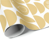 Mittelalter Moderner Geburtstag Retro 60. Gelb Geschenkpapier (Rolleneckpunkt)