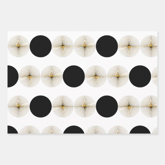 Mittelalter moderner Halbkreis Geschenkpapier Set (Vorderseite 3)