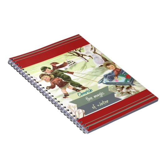 Mittelalter Moderner IllustrationsWinter Notizblock (Rechte Seite)