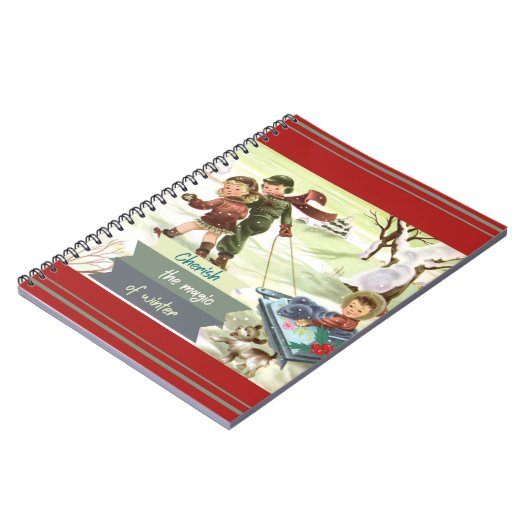 Mittelalter Moderner IllustrationsWinter Notizblock (Linke Seite)