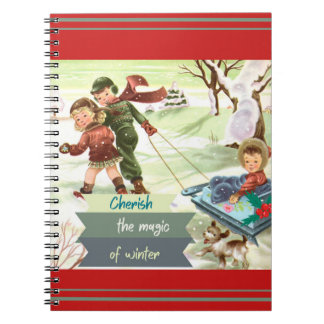 Mittelalter Moderner IllustrationsWinter Notizblock