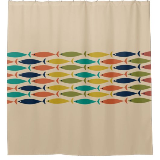 Mittelalter Moderner Multicolorfisch Duschvorhang (Vorderseite)