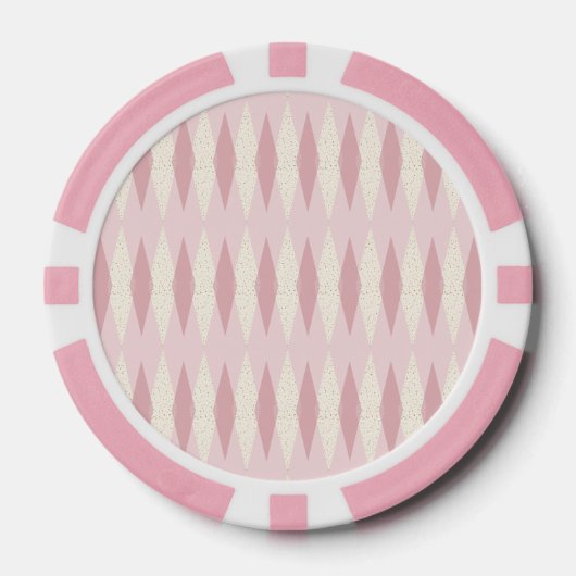 Mittelalter Moderner Pink Raute Poker Chip (Vorderseite)