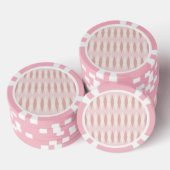 Mittelalter Moderner Pink Raute Poker Chip (Stapel)
