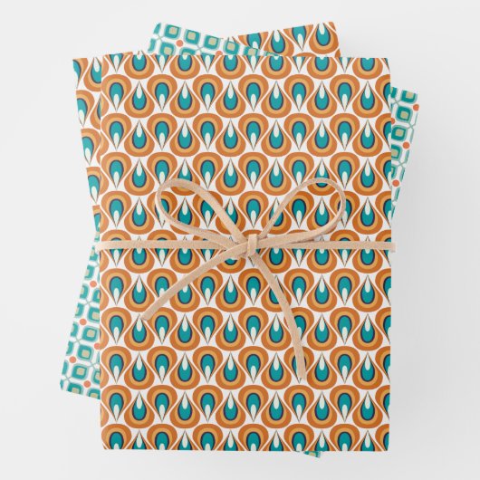 Mittelalter Moderner Retro der 1970er Jahre Inspir Geschenkpapier Set (Beispiel)