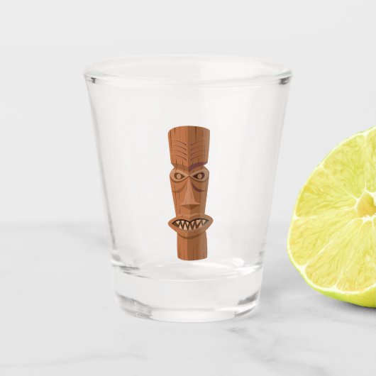 Mittelalter Moderner Retro Tiki Gott Schnapsglas (Vorderseite)