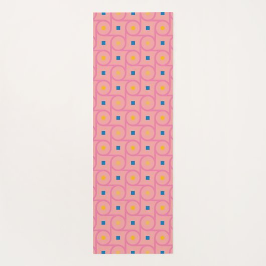 Mittelalter moderner rosafarbener Verriegelungskre Yogamatte (Rückseite)