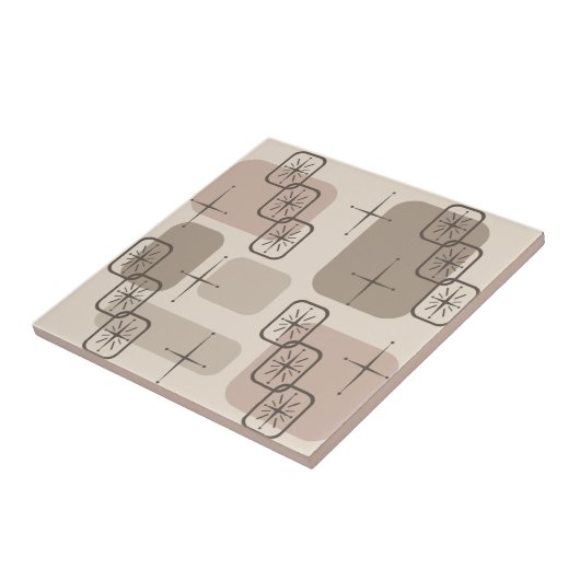 Mittelalter Moderner Sputnik Taupe Fliese (Seite)