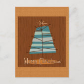 Mittelalter Moderner Weihnachtsbaum Feiertagspostkarte (Vorderseite)